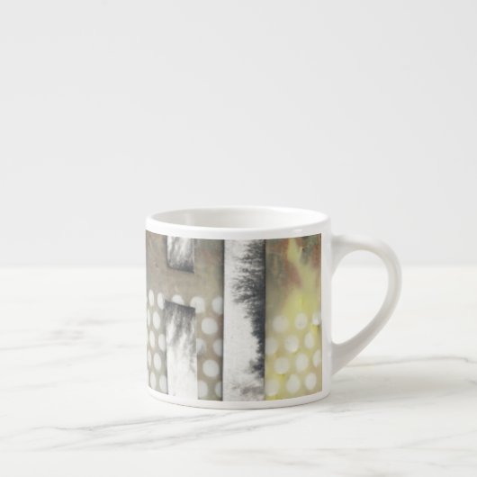 Gemarmerde pixels II Espresso Kop (Rechts)