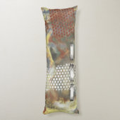 Gemarmerde pixels II Lichaamskussen (Achterkant (Verticaal))