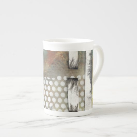 Gemarmerde pixels II Porselein Kop (Voorkant rechts)