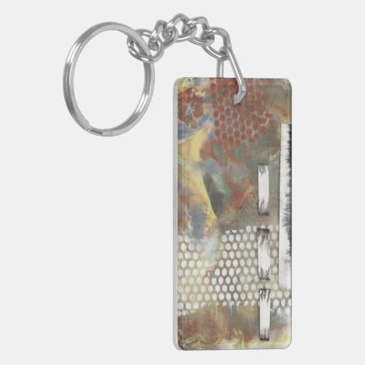 Gemarmerde pixels II Sleutelhanger (Voorkant Links)