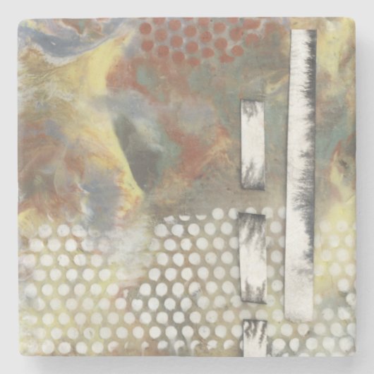 Gemarmerde pixels II Stenen Onderzetter (Voorkant)