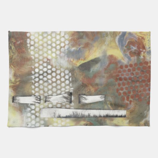Gemarmerde pixels II Theedoek (Horizontaal)