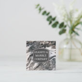 gemarmerde plaat | Graniet Vierkante Visitekaartje (Staand voorkant)