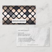 gemarmerde plaat | Granietbedrijf | geometrisch me Visitekaartje (Voorkant / Achterkant)