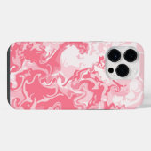 Gemarmerde roze iPhone hoesje (Achterkant horizontaal)