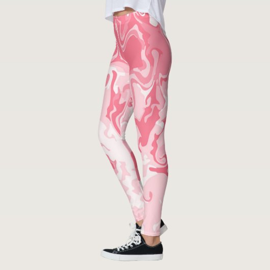 Gemarmerde Roze Leggings (Links)