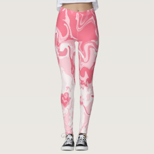 Gemarmerde roze leggings