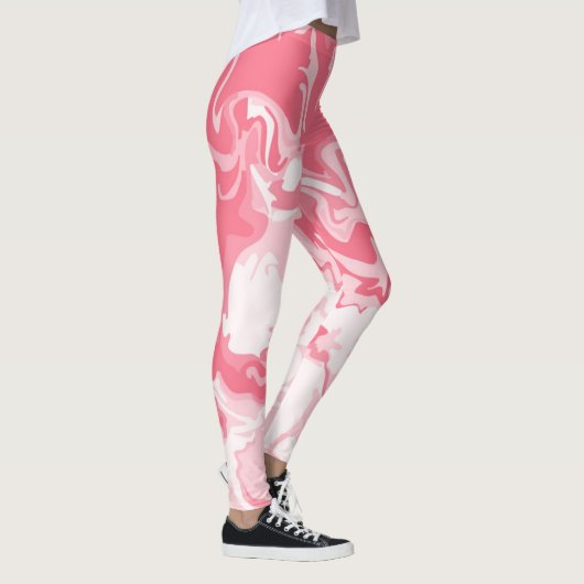 Gemarmerde Roze Leggings (Rechts)