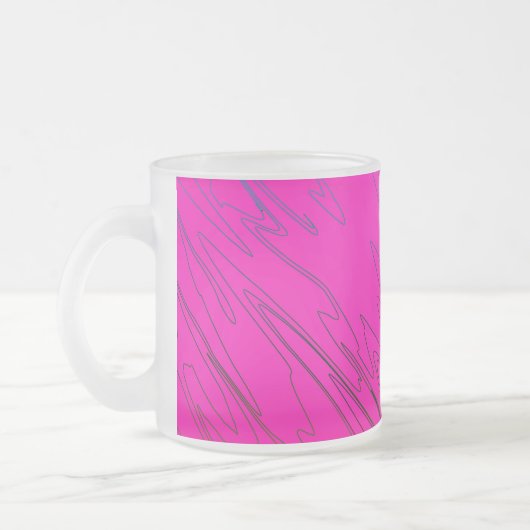 Gemarmerde roze matglas koffiemok (Links)