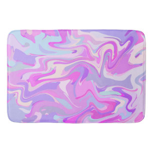 Gemarmerde roze Paarse Turquoise Badmat