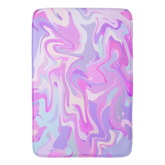 Gemarmerde roze Paarse Turquoise Badmat (Voorkant Verticaal)