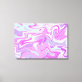 Gemarmerde roze Paarse Turquoise Canvas Afdruk (Voorkant)