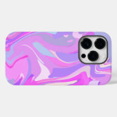 Gemarmerde roze Paarse Turquoise Case-Mate iPhone Case (Achterkant (horizontaal))