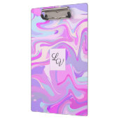 Gemarmerde roze Paarse Turquoise Klembord (Links)