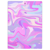 Gemarmerde roze Paarse Turquoise Klembord (Achterkant)