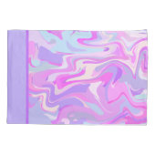 Gemarmerde roze Paarse Turquoise Kussensloop (Achterkant)