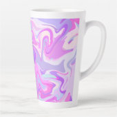 Gemarmerde roze Paarse Turquoise Latte Mok (Rechts)