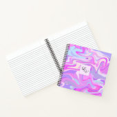 Gemarmerde roze Paarse Turquoise Notitieboek (Binnen)