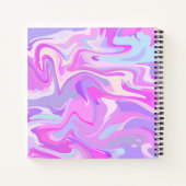 Gemarmerde roze Paarse Turquoise Notitieboek (Achterkant)