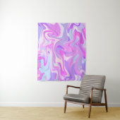 Gemarmerde roze Paarse Turquoise Wandkleed (In situ)
