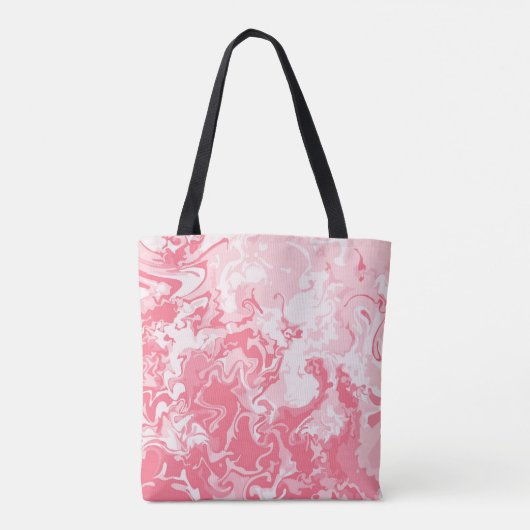 Gemarmerde roze tote bag (Achterkant)