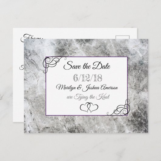 Gemarmerde Steen sparen het Briefkaart van de Datu (Voorkant / Achterkant)