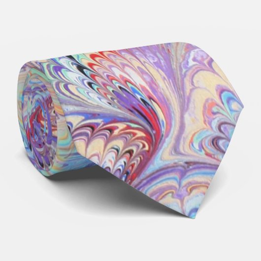 Gemarmerde Stropdas multi-kleuren (Opgerold)