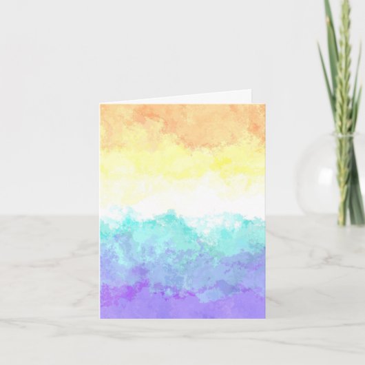 Gemarmerde swirly Boho Abstract Genderfaun Pride F Bedankkaart (Voorkant)