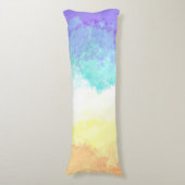 Gemarmerde swirly Boho Abstract Genderfaun Pride F Lichaamskussen (Voorkant Verticaal)