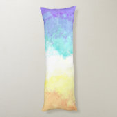 Gemarmerde swirly Boho Abstract Genderfaun Pride F Lichaamskussen (Achterkant (Verticaal))