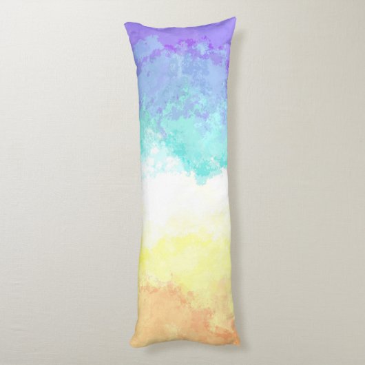 Gemarmerde swirly Boho Abstract Genderfaun Pride F Lichaamskussen (Achterkant (Verticaal))