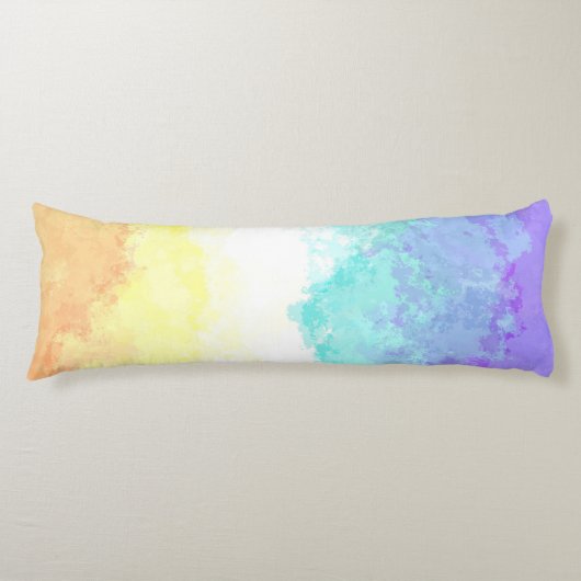 Gemarmerde swirly Boho Abstract Genderfaun Pride F Lichaamskussen (Voorkant)