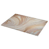 Gemarmerde taupe en lichtgevende crème snijplank (Hoek)