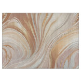 Gemarmerde taupe en lichtgevende crème snijplank (Voorkant)