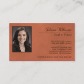 Gemarmerde Terracotta Simple Professional-foto Visitekaartje (Voorkant)