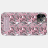 Gemarmerde Trippy Retro Groovy roze Gepersonalisee Case-Mate iPhone Case (Achterkant (horizontaal))