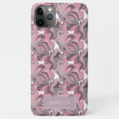 Gemarmerde Trippy Retro Groovy roze Gepersonalisee Case-Mate iPhone Case (Achterkant)