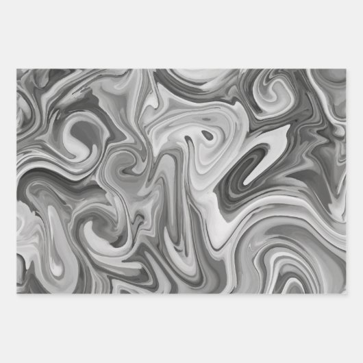 Gemarmerde Verf Grijzen Elegant Huwelijkscadeau Inpakpapier Vel (Voorkant 3)