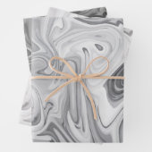 Gemarmerde Verf Grijzen Elegant Huwelijkscadeau Inpakpapier Vel (In situ)