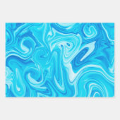 Gemarmerde verf Ocean Blues Surfer Waterplezier Inpakpapier Vel (Voorkant 3)