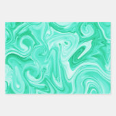 Gemarmerde verf Ocean Blues Surfer Waterplezier Inpakpapier Vel (Voorkant)