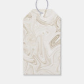 Gemarmerde verf off-white tinten chic artistiek cadeaulabel (Voorkant)