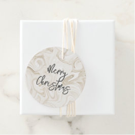 Gemarmerde verf van witte tinten kerst bruiloft bedankjes labels