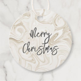 Gemarmerde verf van witte tinten kerst bruiloft bedankjes labels