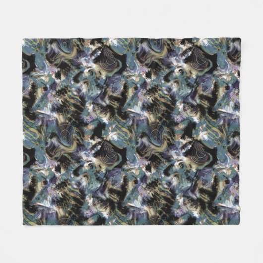 Gemarmerde vis fleece deken (Voorkant (Horizontaal))