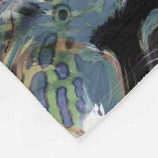 Gemarmerde vis fleece deken (Hoek)