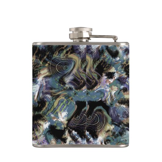 Gemarmerde vis heupfles (Achterkant)