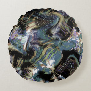 Gemarmerde vis, vis, marmering, leder, zee vis rond kussen