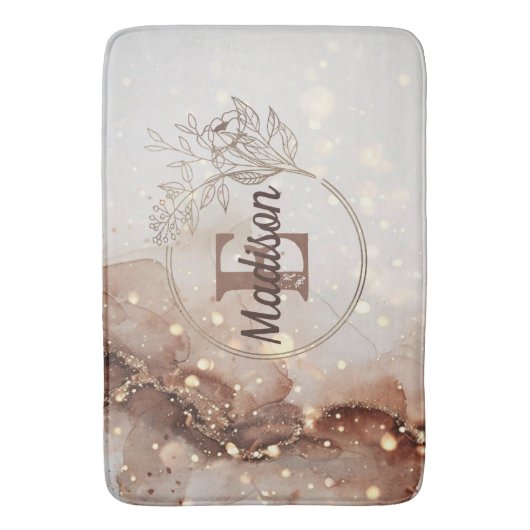 Gemarmerde Waterverf met glitteraccenten Badmat (Voorkant Verticaal)