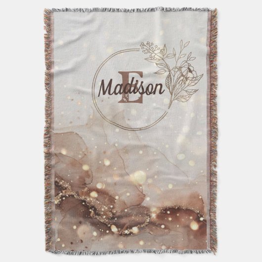 Gemarmerde Waterverf met glitteraccenten Deken (Voorkant Verticaal)